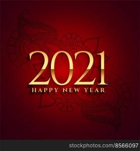 happy new year 2021 golden background celebration design
