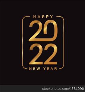 Happy new year 2021 with golden text vector illustration