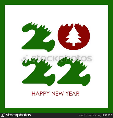 Happy New Year 2022 Text Design Pattern