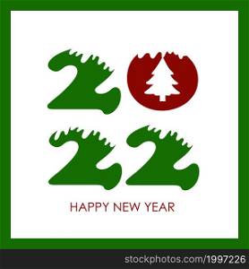 Happy New Year 2022 Text Design Pattern