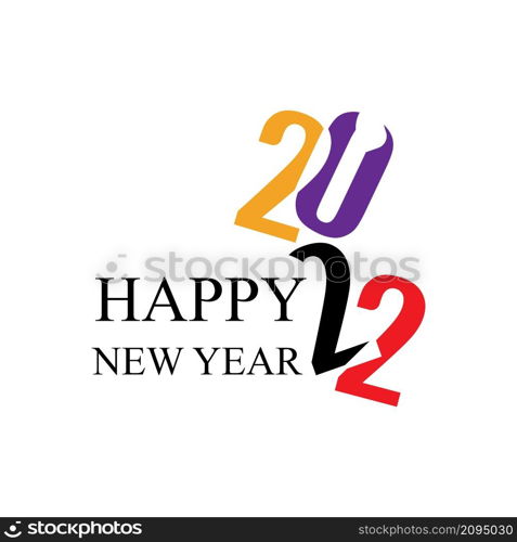 happy new year 2022 vector illustration design template