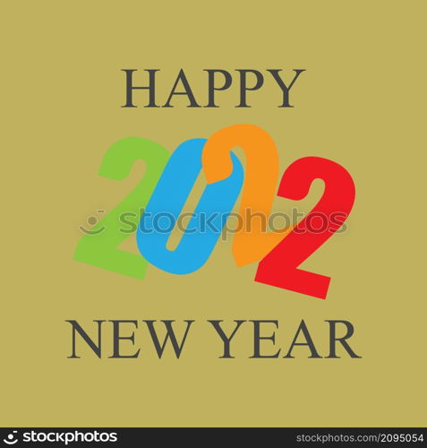 happy new year 2022 vector illustration design template