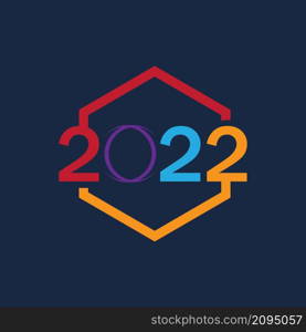 happy new year 2022 vector illustration design template