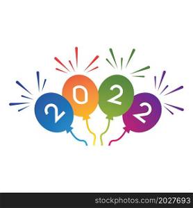 Happy New Year 2022 vector logo creative design
