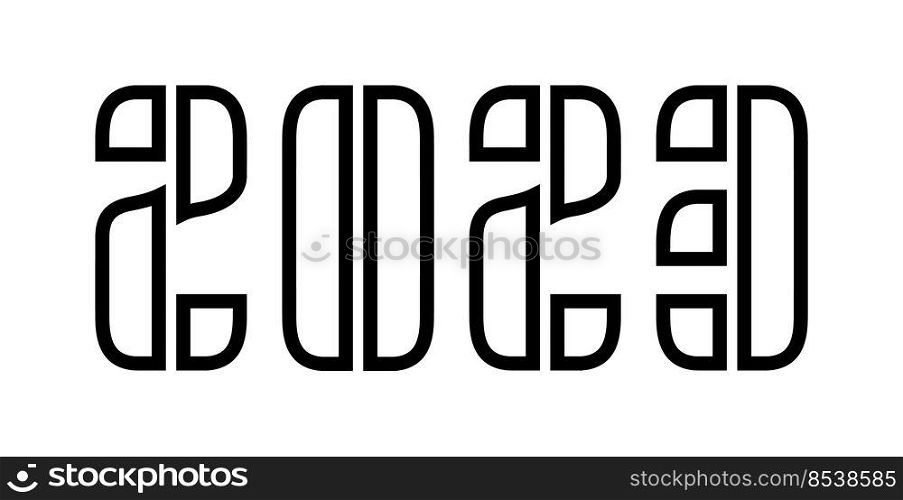 Happy new year 2023 with numbers vector illustration creative style. New year Design for calendar, greeting cards or print. Minimalist design trendy backgrounds banner, cover, card. Vector illustration.