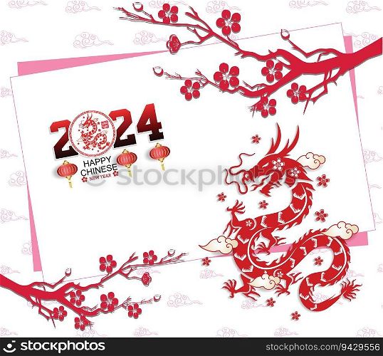 Happy new year 2024, Chinese New Year 2024 , Year of the Dragon 