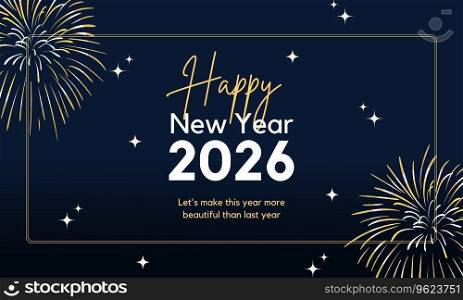 Happy New year 2026 banner modern style 
