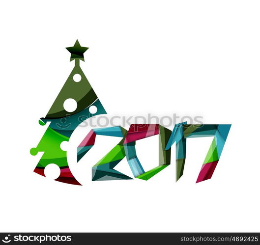 Happy New Year and Chrismas holiday greeting card elements. Happy New Year and Chrismas holiday greeting card elements. Geometric banner