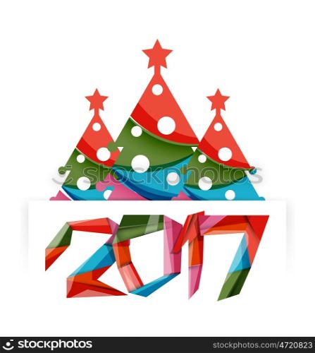 Happy New Year and Chrismas holiday greeting card elements. Happy New Year and Chrismas holiday greeting card elements. Geometric banner