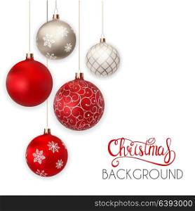 Happy New Year and Merry Christmas Winter Background with Ball Vector Illustration EPS10. Happy New Year and Merry Christmas Winter Background with Ball Vector Illustration
