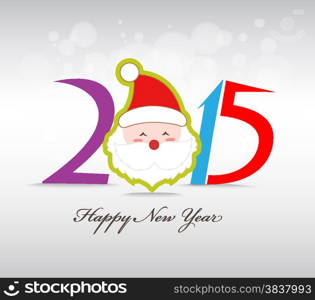 happy new year and merry christmas with santa claus