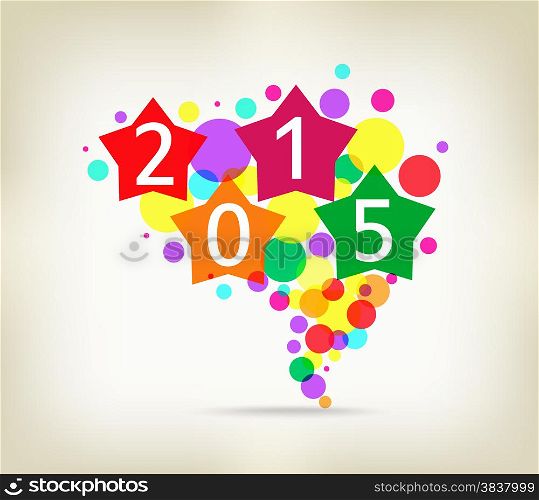 happy new year background star colorful
