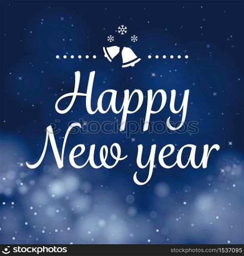 happy new year calligraphy card vector design