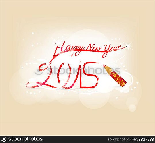 Happy new year draw pencil