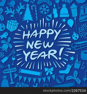Happy New Year Greeting card