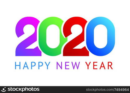 Happy New Year greeting card design. 2020 Chinese year of rat, can also be used for title banner, flyer, calendar, poster, invitation, annual report. Happy New Year greeting card design 2020