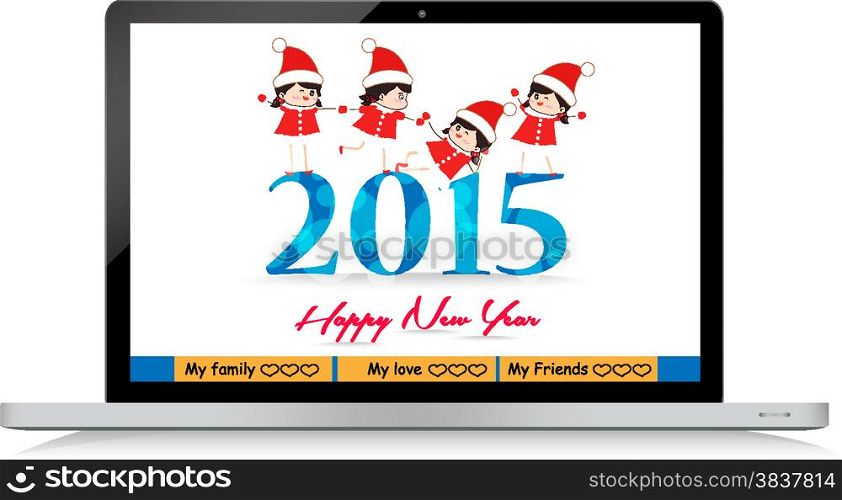 Happy new year greeting card for everybody