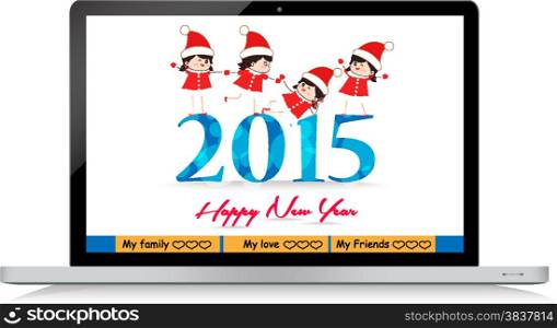 Happy new year greeting card for everybody