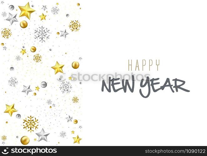 Happy New Year Greeting Card or Invitation