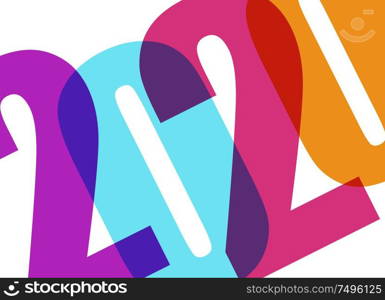 Happy new year greeting with number 2020. Vector illustration. Happy new year greeting card with number 2020
