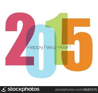 Happy new year greeting with number. Vector illustration