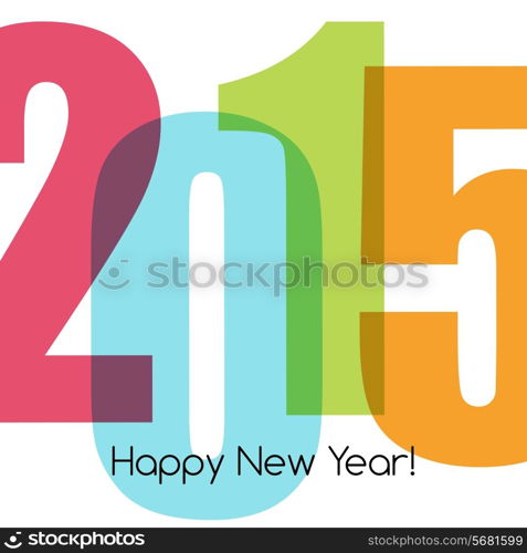 Happy new year greeting with number. Vector illustration