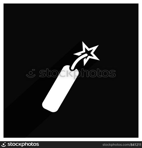 Happy New Year icon with black and white theme vector