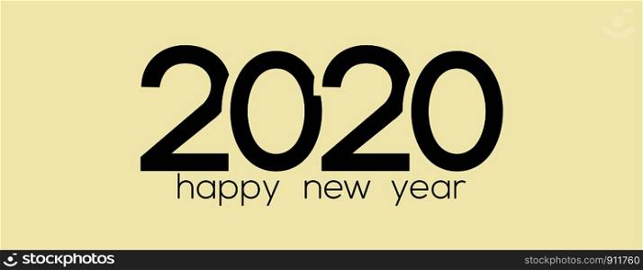 Happy New Year Logo. 2020 logo design. Happy New Year Text Design. Template cover 2020 year in flat design. Eps10. Happy New Year Logo. 2020 logo design. Happy New Year Text Design. Template cover 2020 year in flat design