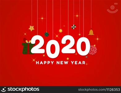 Happy new year modern art desgin background red colorful style backdrop. vector illustration