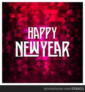 Happy New Year Typography with abstract background design vector