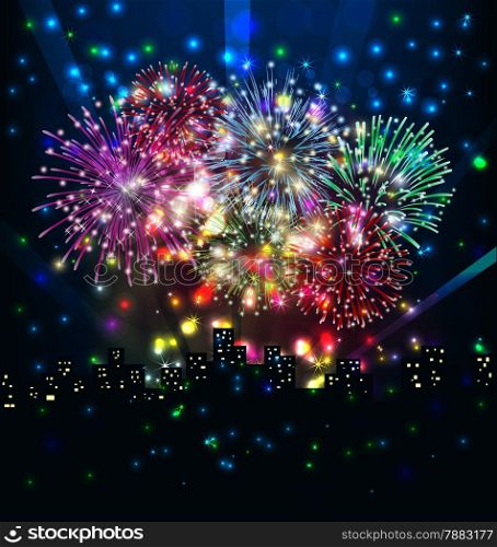 happy new year with firework