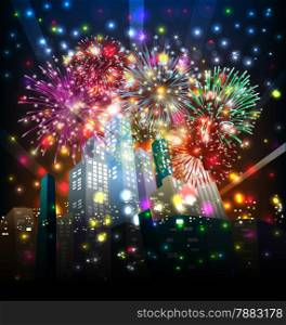 happy new year with firework
