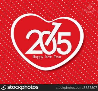 happy new year with heart greeting
