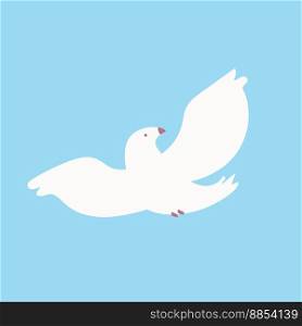Happy Palm Sunday illustration with white dove. Vector isolated.. Happy Palm Sunday illustration with white dove.