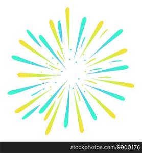 Happy party firework icon. Cartoon of happy party firework vector icon for web design isolated on white background. Happy party firework icon, cartoon style