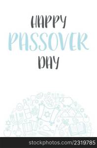 Happy Passover Pesach day greeting card