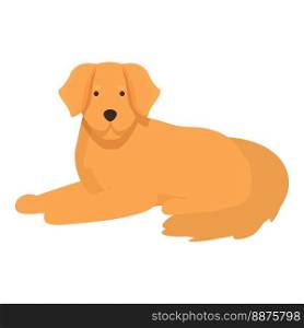 Happy pet icon cartoon vector. Retreiver dog. Canine adorable. Happy pet icon cartoon vector. Retreiver dog