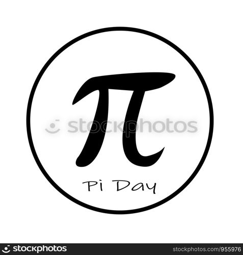 happy pi day icon on white background. flat style. pi day icon for your web site design, logo, app, UI. pi symbol. pi sign.