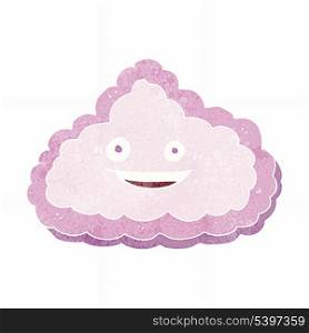 happy pink cloud cartoon