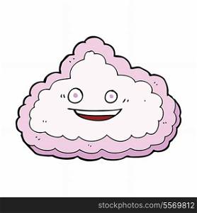 happy pink cloud cartoon