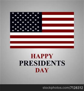 Happy president day background with flag star. Happy president day