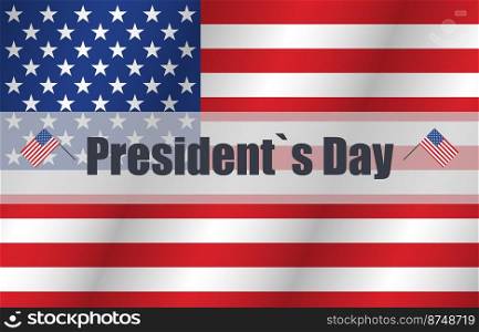 Happy Presidents day in flat design, vector illustration
