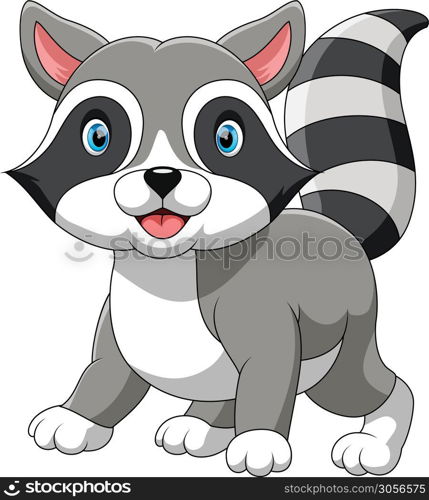 happy raccoon cartoon