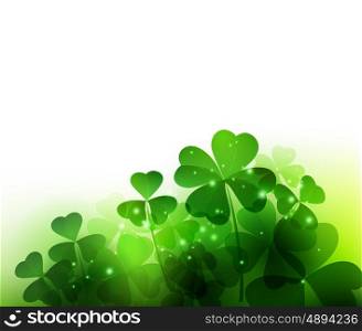 Happy Saint Patricks Day Background.. Vector Happy Saint Patricks Day Background with clover