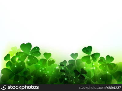 Happy Saint Patricks Day Background.. Vector Happy Saint Patricks Day Background with clover