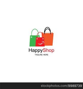Happy Shop logo design template
