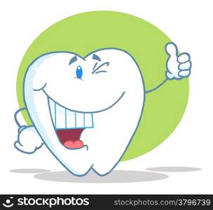 Happy Smiling Tooth Cartoon Character