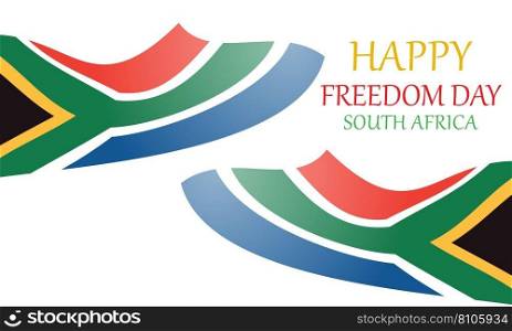 Happy south africa freedom day 27 april Royalty Free Vector