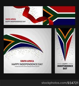 Happy South Africa independence day Banner and Background Set