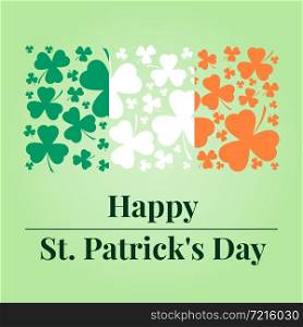 Happy St. Patrick&rsquo;s Day greeting card. Vector illustration.